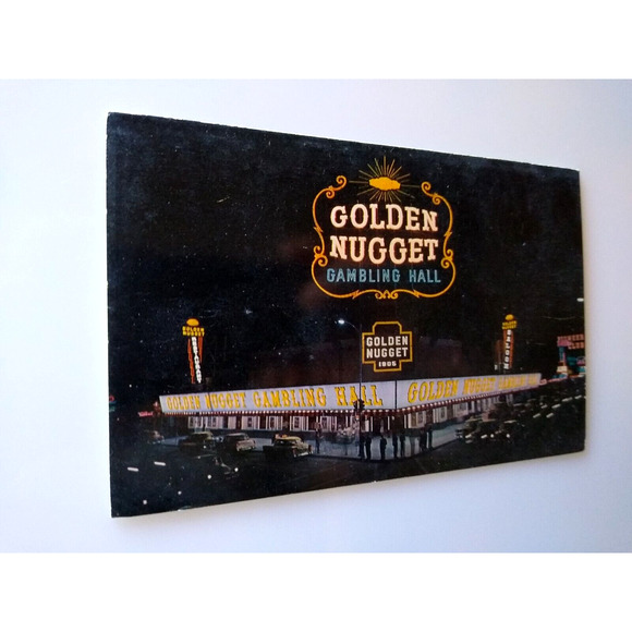 Golden Nugget Gambling Hall Casino Postcard Foldout MENU Las Vegas Nevada Chrome - Picture 2 of 4
